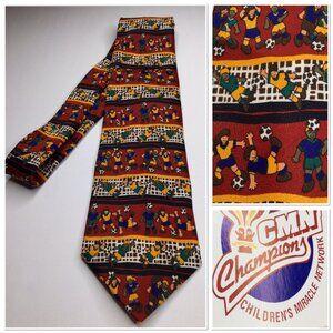 Childrens Miracle Network Champions Soccer Player Pattern Tie